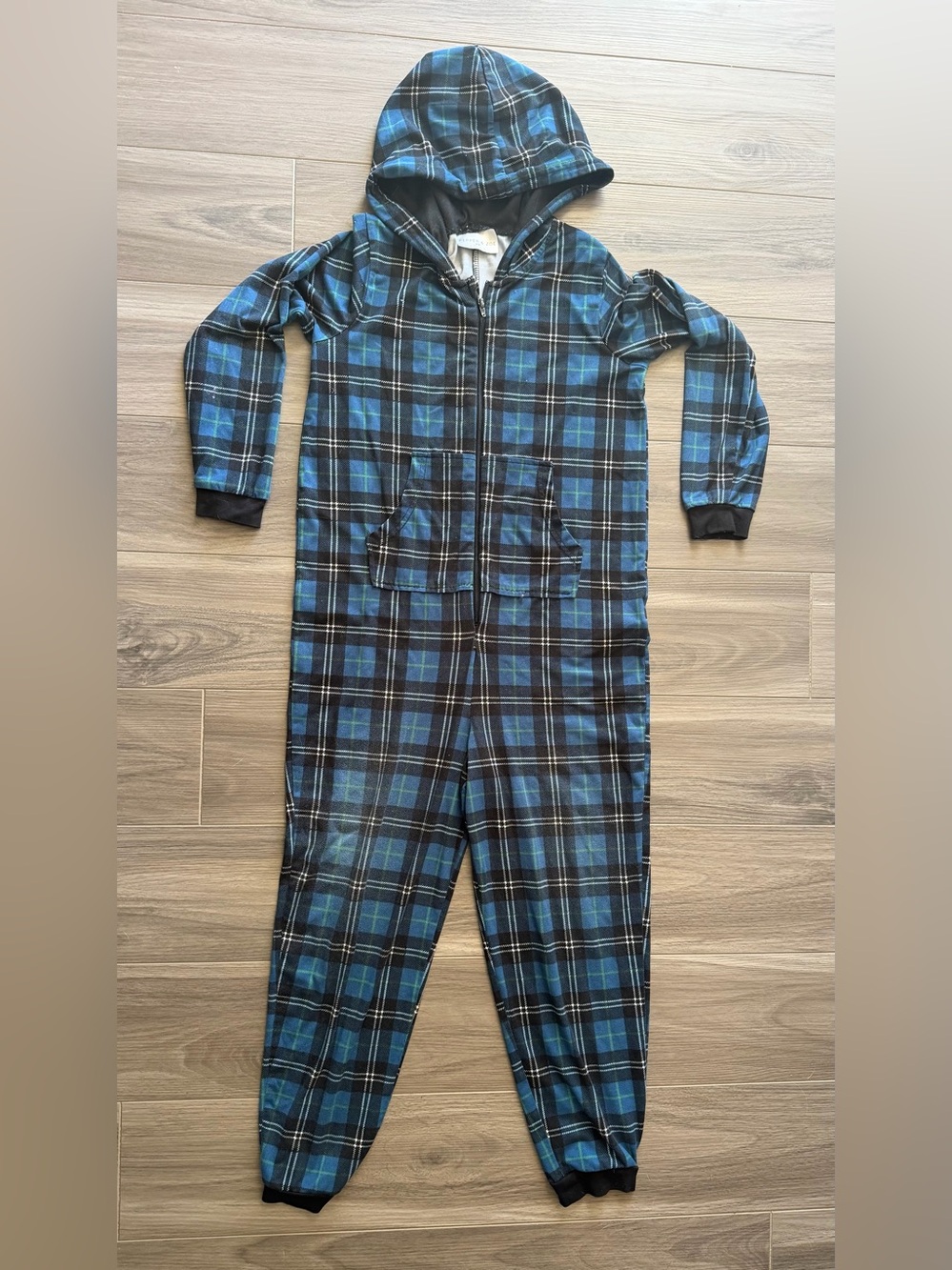 Boys size 7/8 Hooded Onesie - Pepper & Zoe